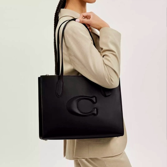 Coach Handbags - Coach Black Leather Nina Tote Bag Purse